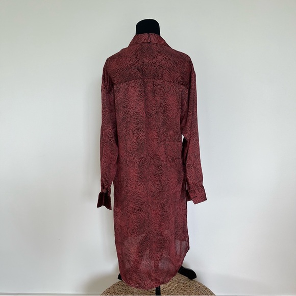 Zara red leopard print dress. Size small NWOT - Picture 7 of 16